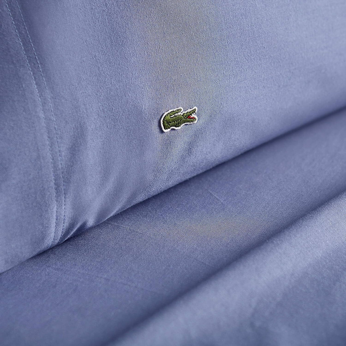 Lacoste 4-Piece California King Bed Sheet Set in Slate Blue