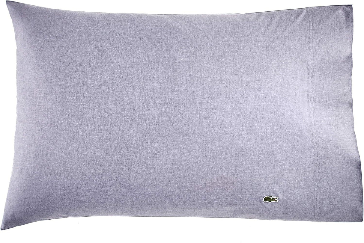 Lacoste 4-Piece Cotton Blend Queen Bed Sheet Set in Chambray Blue