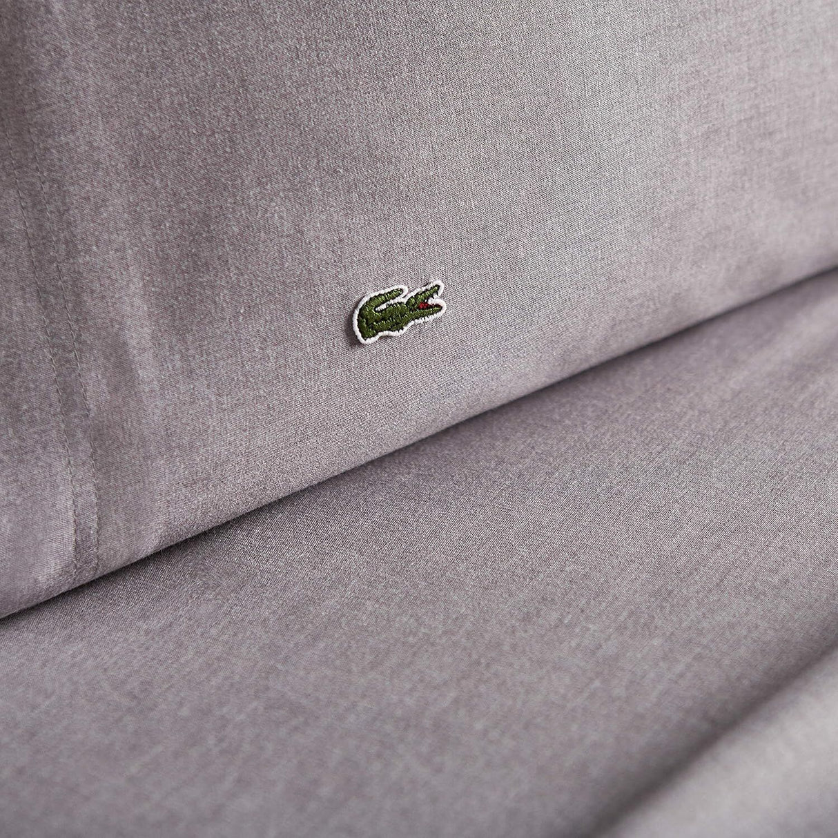 Lacoste California King 4-Piece Bed Sheet Set in Chambray Grey