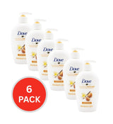 6x Dove 250mL Handwash Nourishing Shea Butter And Warm Vanilla Scent