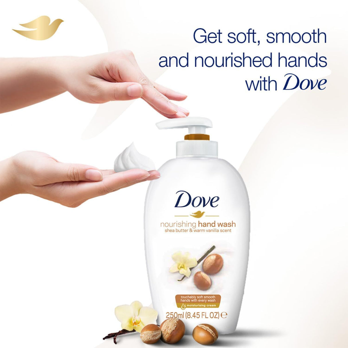 Dove 250ml Handwash Nourishing Shea Butter And Warm Vanilla Scent