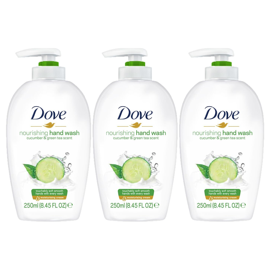 3x 250ml Dove Nourishing Handwash Pack - Cucumber & Green Tea Scent