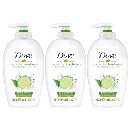 3x 250ml Dove Nourishing Handwash Pack - Cucumber & Green Tea Scent