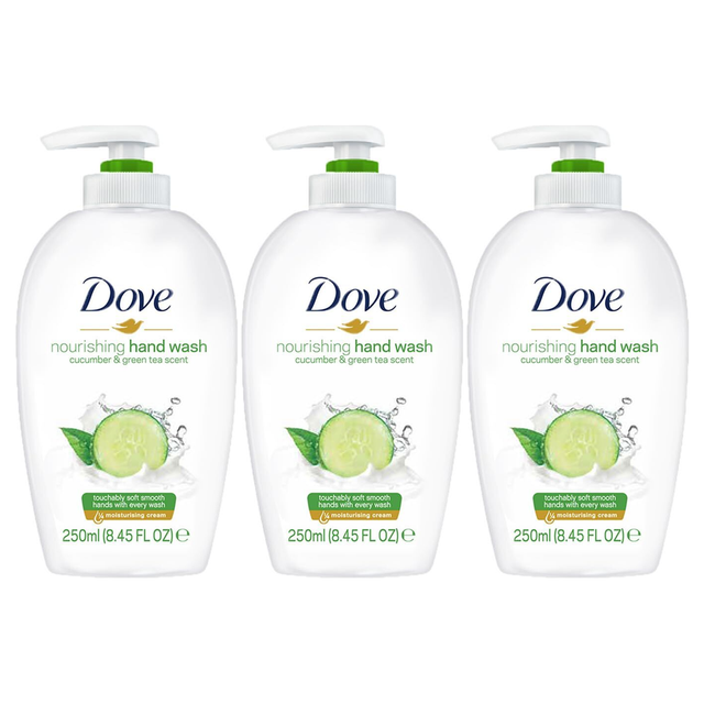 3x 250ml Dove Nourishing Handwash Pack - Cucumber & Green Tea Scent