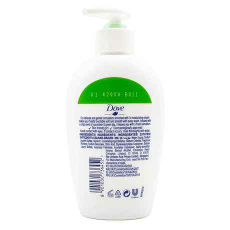 6x 250ml Dove Nourishing Handwash Bulk Pack - Cucumber & Green Tea Scent