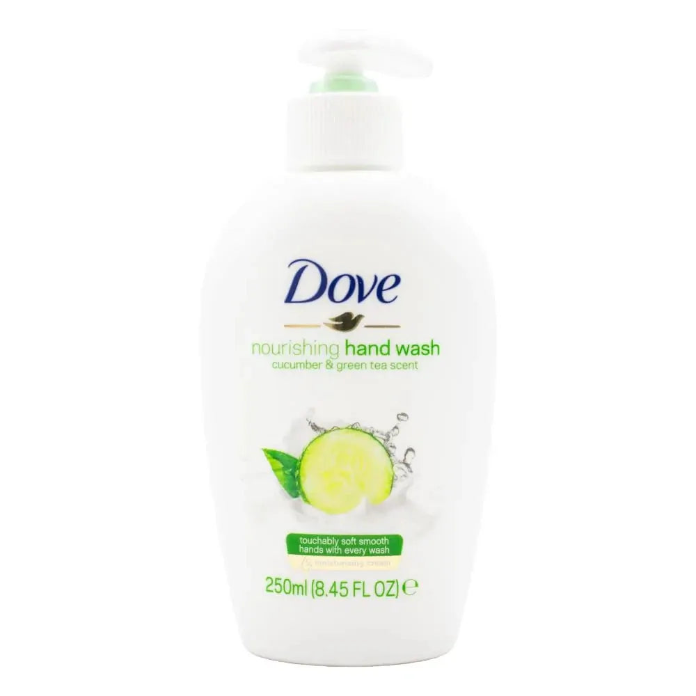 6x Dove 250mL Handwash Nourishing Cucumber And Green Tea Scent