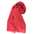 Dents 100% Pure Wool Ladies Woven Scarf Warm Winter Neck Wrap - Berry Red