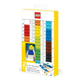 Lego 2.0 Convertible Buildable Ruler w/ Minifigure School Stationery