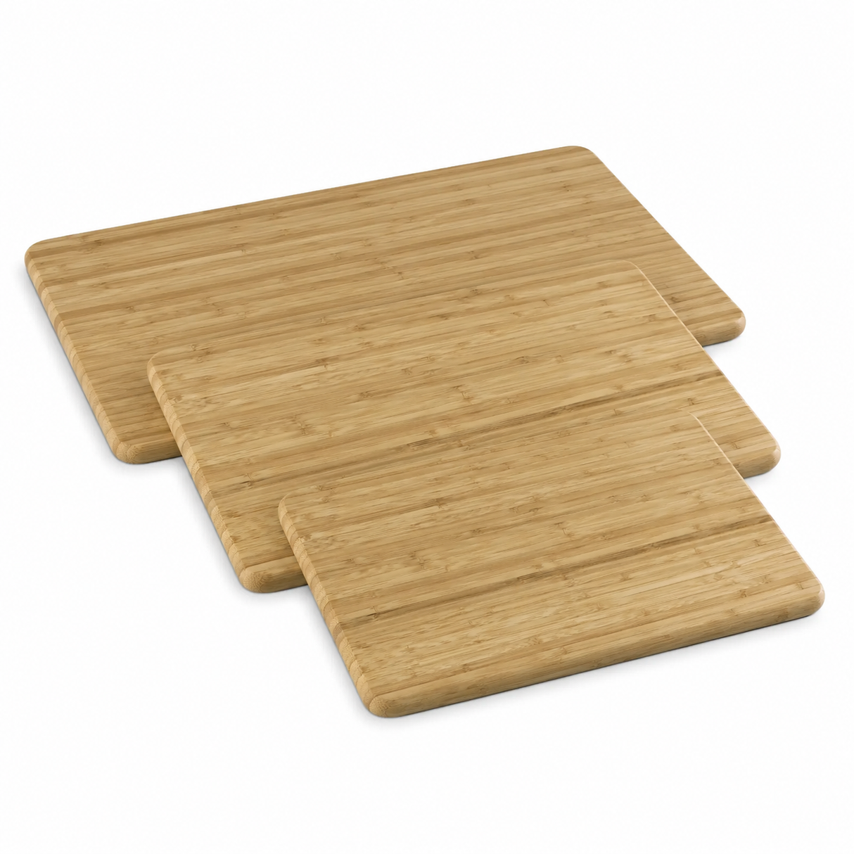 Peer Sorensen Set of 3 Bamboo Wooden Cutting Chopping Boards (Natural Grain)
