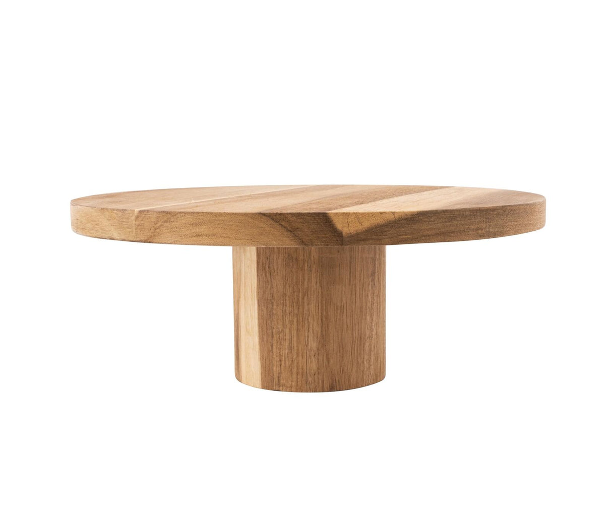 Peer Sorensen Round Cake Stand 30x10cm Acacia Wood Display Serving Platter in Brown