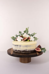 Peer Sorensen Round Cake Stand 30x10cm Acacia Wood Display Serving Platter in Brown