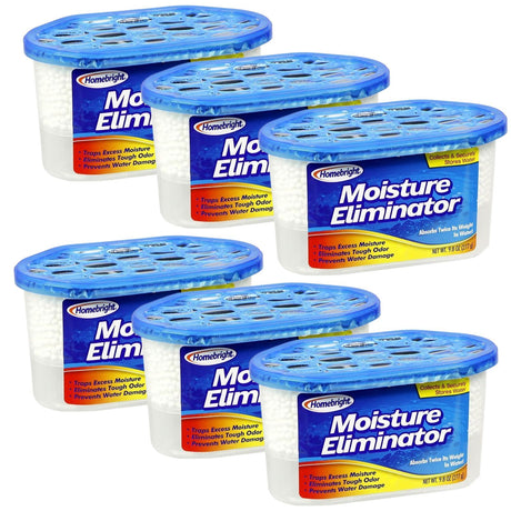 6x Homebright 277g Moisture Eliminator (Water Absorber) Bulk Pack - Spill Proof for Cupboards