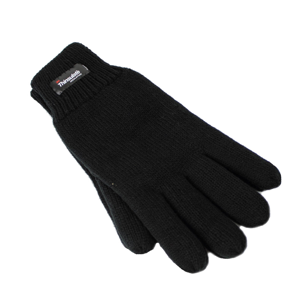Dents 3M Thinsulate Black Gloves - Knitted Winter Snow/Ski Polar Fleece Thermal