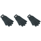 3x Dents 3M Thinsulate Charcoal Gloves Pack - Knitted Winter Snow/Ski Polar Fleece Thermal