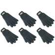 6x Dents 3M Thinsulate Charcoal Gloves Bulk Pack - Knitted Winter Snow/Ski Polar Fleece Thermal