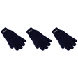 3x Dents 3M Thinsulate Navy Gloves Pack - Knitted Winter Snow/Ski Polar Fleece Thermal