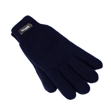 3x Dents 3M Thinsulate Navy Gloves Pack - Knitted Winter Snow/Ski Polar Fleece Thermal