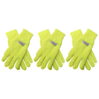 3x Dents 3M Thinsulate Fluro Yellow Gloves Pack - Hi Vis Knitted Winter Snow/Ski Fleece Gloves