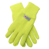 Dents 3M Thinsulate Fluro Yellow Gloves - Hi Vis Knitted Winter Snow/Ski Fleece Gloves
