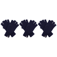 3x Dents 3M Thinsulate Navy Fingerless Gloves Pack - Knitted Insulation Polar Fleece