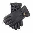 Dents Mens Leather Gloves with Buckle - Black (Warm Winter)