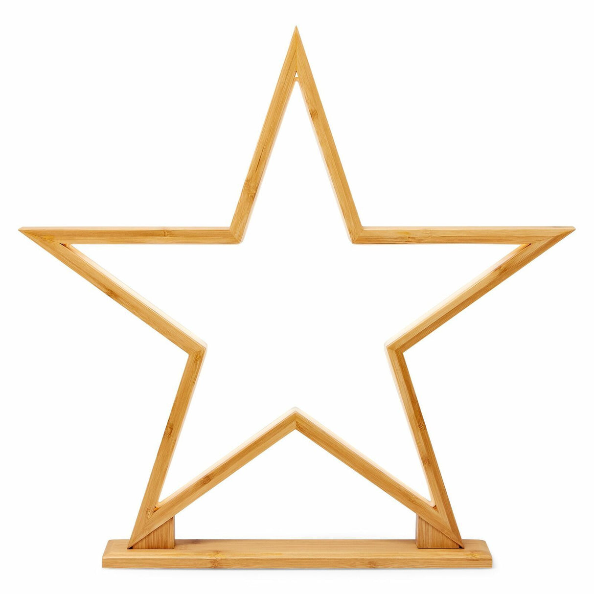 4x 52cm Bamboo Star Lamp - Table Light - Natural Decor