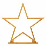 4x 52cm Bamboo Star Lamp - Table Light - Natural Decor