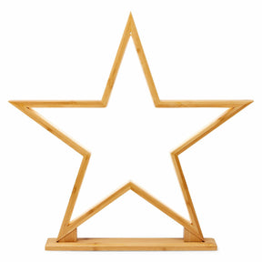 52cm Bamboo Star Lamp - Table Light - Natural Decor