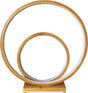 Natural Double Circle Bamboo LED Table Lamp Light Modern Scandi Minimal