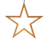 4x Large Bamboo Star Ceiling Light - LED Hanging Lamp - Natural Decor