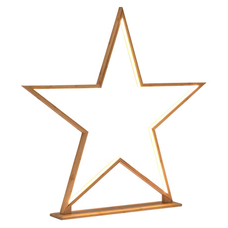 87cm Bamboo Star Lamp - Table Light - Natural Decor