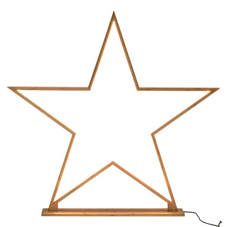 87cm Bamboo Star Lamp - Table Light - Natural Decor