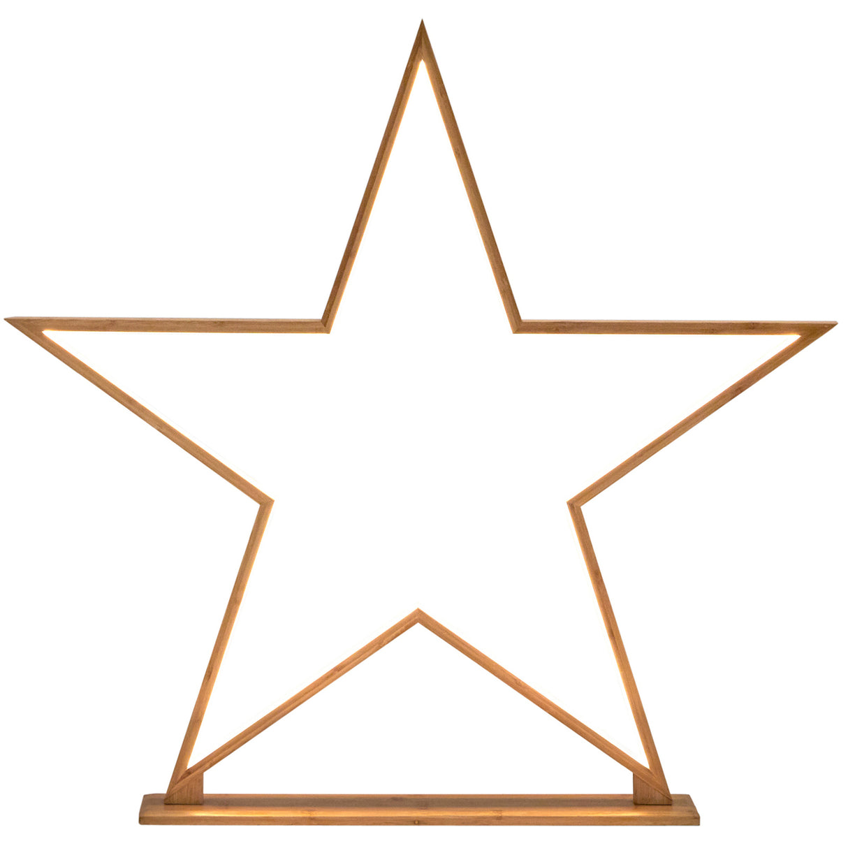 2x 87cm Bamboo Star Lamp - Table Light - Natural Decor