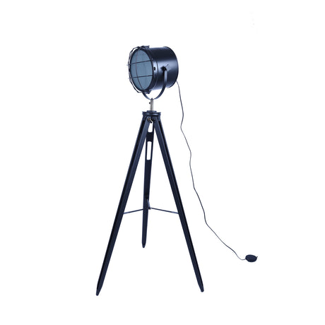 158cm Nautical Tripod Floor Lamp w/ Matte Black Search Light