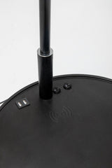 174cm Naples Tripod Floor Lamp & Shelf Storage w/ USB Charger - Matte Black