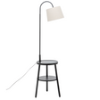 174cm Naples Tripod Floor Lamp & Shelf Storage w/ USB Charger - Matte Black