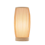 Natural Woven Bamboo Cylinder Table Lamp Light Shade Boho Tropical Coastal