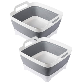 2x Collapsible Foldable Strainer Pack - Fruit/Veggies Washing Storage Basket
