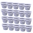 20x 10L Foldable Collapsible Silicone Bucket Bulk Pack - Grey/White (Hiking/Camping/Fishing)