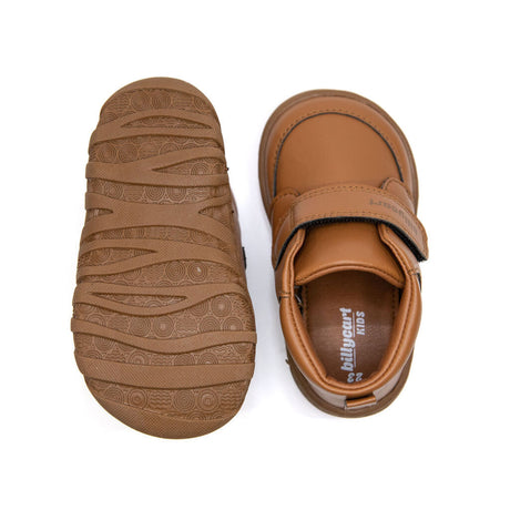 BILLYCART Barefoot Wide-Fit First Walker Boots Shoes Oakley in Tan Brown