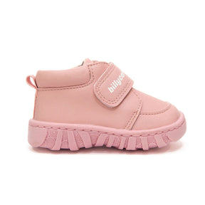 BILLYCART Barefoot Girls Wide-Fit First Walker Boots in Pink Lolly