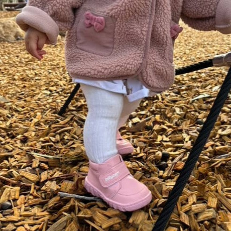 BILLYCART Barefoot Girls Wide-Fit First Walker Sneaker Shoes Sneakers in Pink Lolly