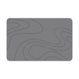 Hard Diatomite Bath Mat Super Dry Anti-Slip - Dark Grey & Squiggle Design
