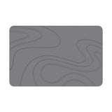 Hard Diatomite Bath Mat Super Dry Anti-Slip - Dark Grey & Squiggle Design