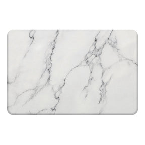 Hard Diatomite Stone Bath/Shower Mat - Quick Dry & Anti-Slip - Off White Marble Print (60x39cm)