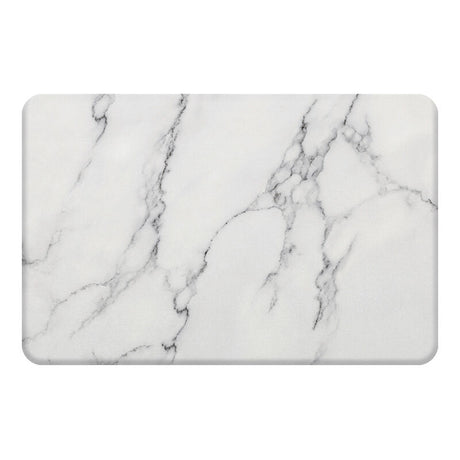 Hard Diatomite Stone Bath/Shower Mat - Quick Dry & Anti-Slip - Off White Marble Print (60x39cm)