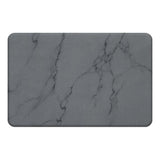 Hard Diatomite Stone Bath/Shower Mat - Quick Dry & Anti-Slip - Dark Grey Marble Print (60x39cm)