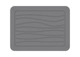 Hard Diatomite Stone Kitchen Dish Counter Top Drying Mat - Dark Grey Lines (40x30cm)