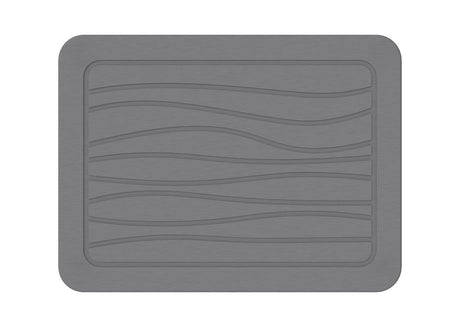 Hard Diatomite Stone Kitchen Dish Counter Top Drying Mat - Dark Grey Lines (40x30cm)
