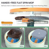 Premium Microfiber Round Mop Bucket Set w/ Clean & Dirty Water Separation 360 Degree - Light Green